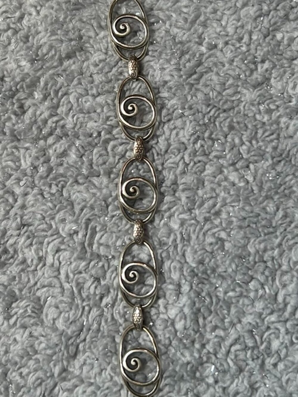 BRIGHTON Rock N Scroll Silver Link Bracelet